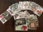 Lot Of 25 Vintage 1900   s  Christmas postcards Antique Xmas-in Sleeves-free Ship