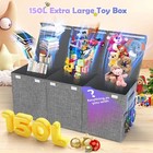Extra Large Toy Box  Collapsible Sturdy Kids Toy Chest For Boys  Girls