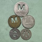 Lot Of 5  Washington Dc Capitol One Local Fare Transit Token Lot