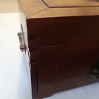 Vintage Chinese Wood And Brass Jewelry Box 12  X 7  X 7  Asian 