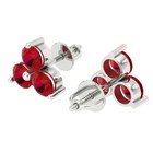 3ct Solitaire Studs Pink Tourmaline White Gold Everyday Earrings Screw Back
