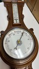 Antique Wooden Carved French Barometer Thermometer Fahrenheit Centigrade - 24 