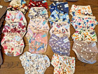 Lot 18 Diaper Shells   49 Cloth Inserts Baby Goal Alvababy Like Mama Koala