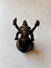 Antique Indian Ganesha Ganesh Metal Statue Hindu Elephant God Deity Period Piece