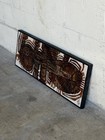Vintage Danish Modern Abstract Wall Art Panel Signed Brutalist Style Artwork