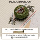 Suiwotin 10pcs Green Ceramic Knobs Antique Bronze Back Plate For Dresser Cabinet