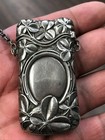 Sterling Silver 4 Leaf Clover Horseshoe Matchsafe