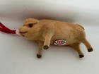 Wagner Handwerk Flocked Pig Christmas Ornament W  Germany
