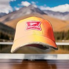 Cc Vtg Miller High Life Beer Hat Cap America Adjustable Orange And Camo