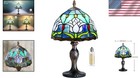 Art Nouveau Inspired Stained Glass Table Lamp With Energy Efficient Lighting