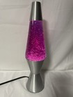Purple Pink Lava Lamp Silver Base   Cap 14    Retro Vintage Style Light