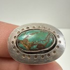 Vintage Native American Sterling Silver Turquoise Navajo Ring Sz Is Approx  7 5   