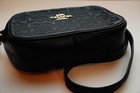Coach Mini Jamie Crossbody Bag Signature Black Leather  read Discription 