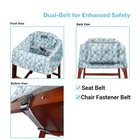 Dual-belt Baby High Chair Cover  Upgrade Version  For Wooden Blue Polar Bear