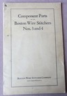 Rare 1905 Boston Wire Stitchers Nos 3   4   Operating Manual W Parts  diagrams