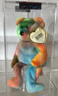 Ty Beanie Bear Garcia 1993 - Multicolor - Authenticated W  Certificate  Incl Box