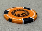 Harley Davidson  willie G  Skull  Dealer Casino Poker Chip     Orange black 