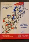La Dodgers 1963 Unscorecard program Vs Milw Braves Aug 23-25 63 Koufax Pitching