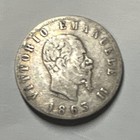 Italy 2 Lire 1863 Vittorio Emanuele Ii Silver 0 835 Km 4 Coin
