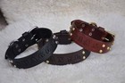Leather Dog Custom Collar Personalized Free  1 1 2  W  With Name