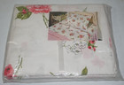 Vtg Penneys Pencale Fine Combed Percale Top Sheet 81x108 Pink White Floral Nos