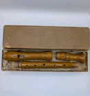 Johannes Adler Dolmetsch Wooden 3 Piece Recorder From West Germany Boxed
