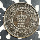 1864 Nova Scotia 1 2 Cent Half Cent Lot t0199 Nice 