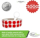 Royal Green Color-coding Dot Stickers On Rolls 10mm  3 8 Inch  3000 Labels 