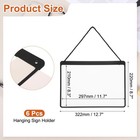 6 Pcs Hanging Sign Holder  A4 Horizontal  Advertising Signage Sign Holder  Black