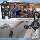 2 Pack Retractable Keychain With Id Card Holder  Heavy Duty Carabiner Badge Hold