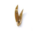 Antique Art Deco V Lucite Rhinestone Green Brooch Pin