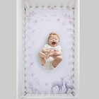 Nojo Watercolor Deer 100  Cotton Sateen Photo Op Fitted Crib Sheet