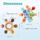 2 Pack Baby Teething Toys For 0-6 6-12 Months  Silicone Soothing Baby Teether   