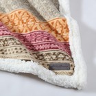 - Blanket  Super Soft Reversible Sherpa   Brushed Fleece Bedding  Ideal Throw   