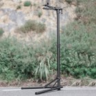 Bicycle Foldable Repair Bipod Stand Rack Bike Maintenance Floor Workstand Black