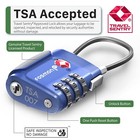 Tsa Approved  3 Digit Combination  Travel Luggage Suitcase Lock Padlock Reset