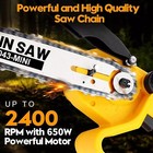 Cordless Chainsaw For Dewalt 20v Max Battery 6-inch Hand-held Mini Pruning Saw