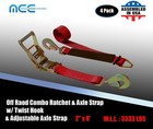 Usa 4 Pack 2  X 8  Ratchet Tie Down Axle Strap For Race Car Trailer Car Hauler