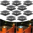 6 8 12 Pack Led Solar Post Lights Outdoor Deck Cap Fence Light Pvc Vinyl 4x4 6x6