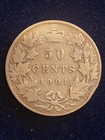 1901 Canadian 50 Cents Silver Coin