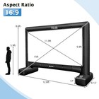 15 Ft Inflatable Movie Screen Outdoor Blow Up Projector 16 9 W  Air Blower   Bag