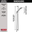 Delta Dryden Hand Shower W  Slide Bar 1-setting Chrome-certified Refurbished