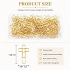 50pcs Gold Cross Paper Clips With Heart Design For Journaling   Bookmarks