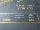 International Tailoring Co  1933-34 Wool Fall Collection Salemen Sample Book Vtg