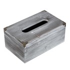 Distressed Wooden Rustic Tissue Holder Tissue Cover Napkin Dispenser For Bath   