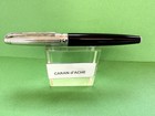 Authentic Caran D ache Leman Silver Plated Two Tone Rollerball Pen - Black R85