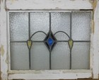 Abstract Midsize Old English Leaded Stained Glass Window 25 25  X 20 25 