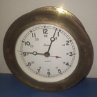 Heavy Brass Chelsea Boston Ship s Clock Quartz Working Maritime Sweep Seconds 