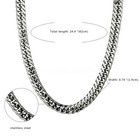 Mens Large Heavy 19mm 22mm Wide Miami Cuban Link Chain Curb Biker Necklace 24 