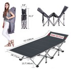 Adult Folding Camping Cot Military Cots Sleeping Bed With Mattress   Carry Bag
